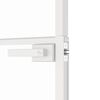 vidaXL Interior Door White 76x201.5 cm Tempered Glass&Aluminium Slim