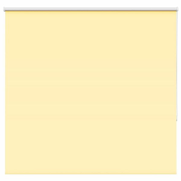 vidaXL Roller Blind Blackout Yellow 145x175 cm Fabric Width 141.6 cm Polyester