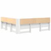 vidaXL Storage Headboard with Shelf White 200 cm Engineered Wood