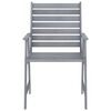 vidaXL 7 Piece Garden Dining Set Grey Solid Acacia Wood