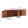 vidaXL Sideboard 110x35x56 cm Solid Wood Mango
