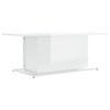 vidaXL Coffee Table High Gloss White 102x55,5x40 cm Engineered Wood
