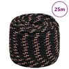 vidaXL Boat Rope Black 16 mm 25 m Polypropylene