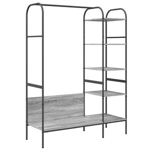 vidaXL Clothes Rack Grey 120 x 44 x 160 cm Engineered Wood