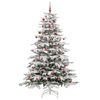 vidaXL Artificial Hinged Christmas Tree White 210 cm PE and PVC