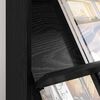 vidaXL Magazine Rack Black Oak 70 x 41 x 156 cm Engineered Wood