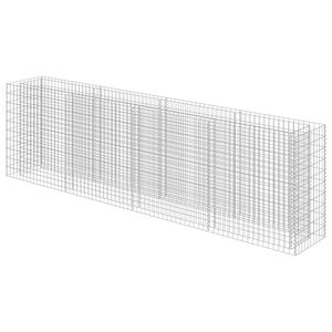 vidaXL Gabion Raised Bed Galvanised Steel 360x50x100 cm