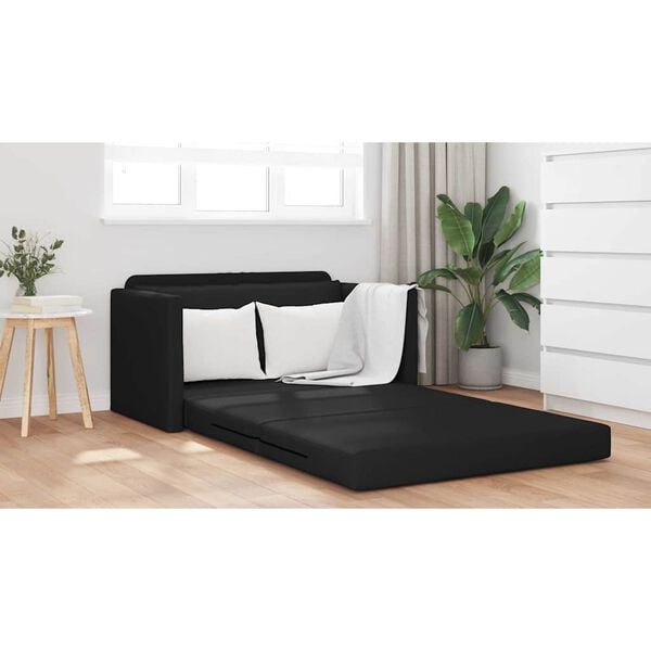 vidaXL Sofa Bed Black 124 x 71 x 78 cm Velvet