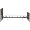 vidaXL Metal Bed Frame without Mattress Smoked Oak 180x200 cm Super King