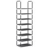 vidaXL Shoe Rack 8-Tier Black 44x28x145 cm Non-woven Fabric