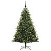vidaXL Artificial Hinged Christmas Tree 300 LEDs Green 180 cm