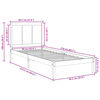 vidaXL Extra Long Bed Frame without Mattress 90x210 cm Solid Wood