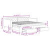 vidaXL Daybed with Trundle and Drawers Light Grey 90x190 cm Fabric