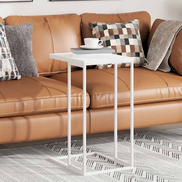 vidaXL Side Table White 40x30x59 cm Engineered Wood