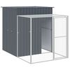 vidaXL Chicken Cage with Run Anthracite 165x1271x181 cm Galvanised Steel