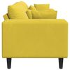vidaXL Velvet Sofa with Cushion Yellow 210 cm Velvet