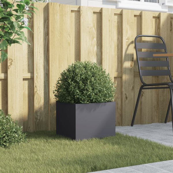 vidaXL Planter Anthracite 32x30x29 cm Steel