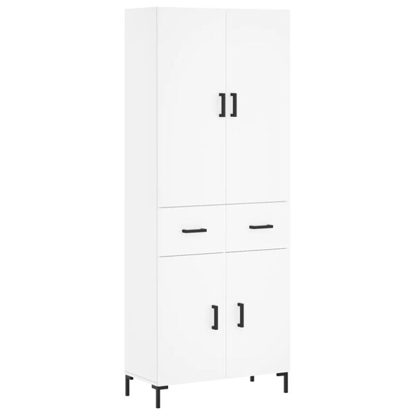 vidaXL Highboard White 69.5x34x180 cm Engineered Wood