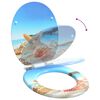 vidaXL Toilet Seat 2 pcs Sea Muschel 44 x 38 cm MDF board