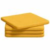 vidaXL Seat Cushions 4 pcs Light Yellow 40 x 40 x 3 cm Corduroy Fabric