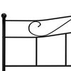 vidaXL Bed Frame without Mattress Black Metal 180x200 cm Super King