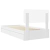 vidaXL Storage Bed with Headboard White 75 x 190 cm Engineered Wood