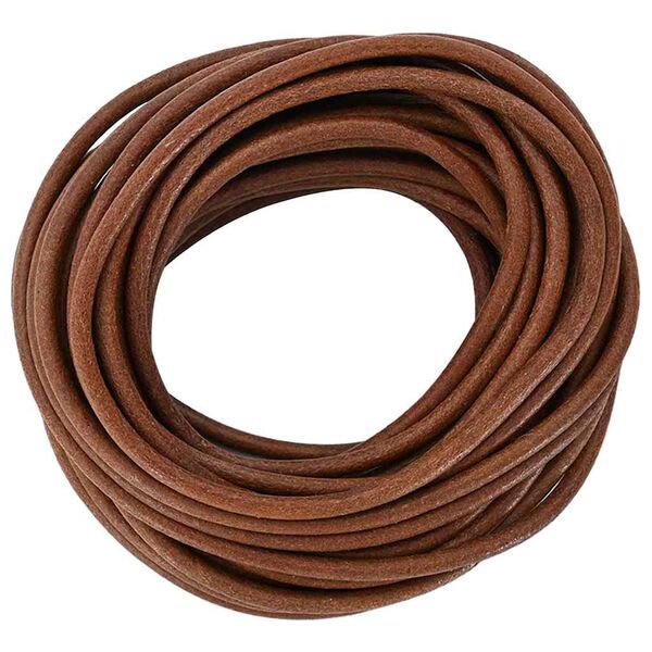 vidaXL Leather Cord Light Brown &Oslash;5 mm x 10 m Leather
