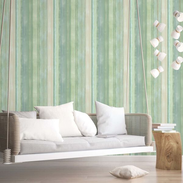 Noordwand Wallpaper Evergreen Gradient Stripes Green