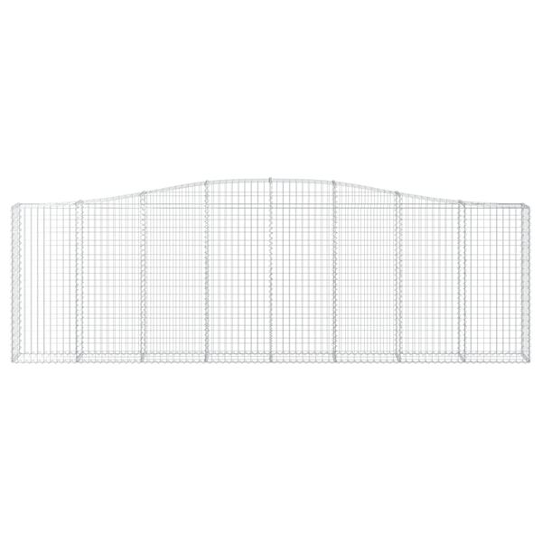 vidaXL Arched Gabion Baskets 2 pcs 400x30x120/140 cm Galvanised Iron