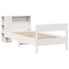 vidaXL Bookcase Bed without Mattress White 75x190 cm Small Single Solid Wood Pine