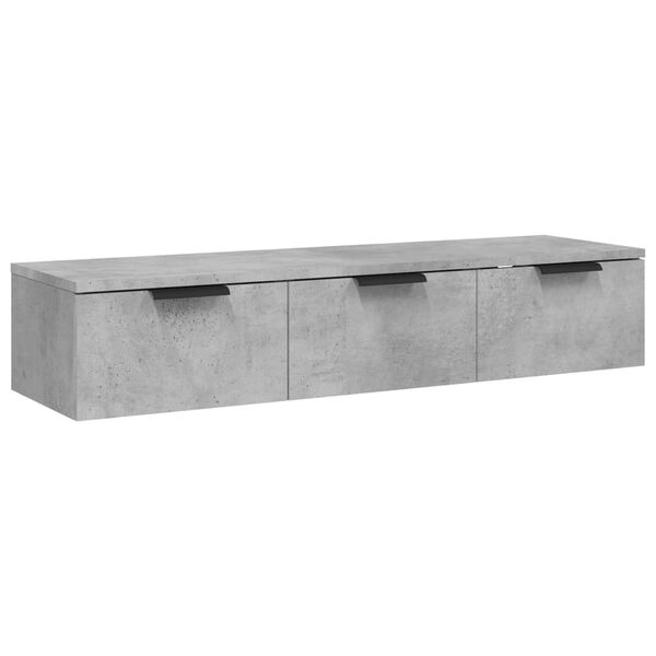 vidaXL Wall Cabinet Concrete Grey 102x30x20 cm Engineered Wood