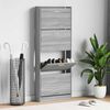 vidaXL Shoe Cabinet Grey Sonoma 59x17x150 cm Engineered Wood