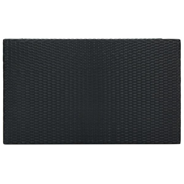 vidaXL Garden Bar Table Black 100x60.5x110.5 cm Poly Rattan