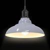 vidaXL Pendant Lamp Height Adjustable E27 Gloss Grey &Oslash; 31 cm Metal