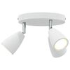 vidaXL Ceiling Spotlight with Spotlights White 19 x 19 x 14.5 cm Metal