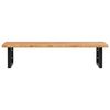 vidaXL Basin Shelf Wall Mounted Steel and Solid Wood Oak
