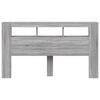 vidaXL LED Headboard Grey Sonoma 180x18.5x103.5 cm Engineered Wood