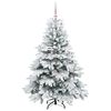 vidaXL Artificial Christmas Tree with 150 LEDs White 150 cm PE and PVC