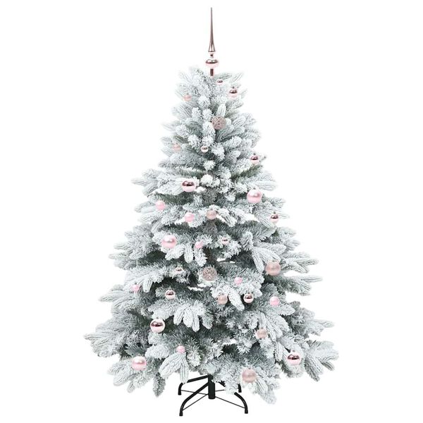 vidaXL Artificial Christmas Tree with 150 LEDs White 150 cm PE and PVC