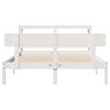vidaXL Bed Frame without Mattress White 135x190 cm Double Solid Wood Pine