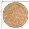 vidaXL Area Rug Hand-braided Jute 150 cm Round