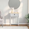 vidaXL Console table with Drawer White 55 x 35 x 73 cm Solid Pine Wood