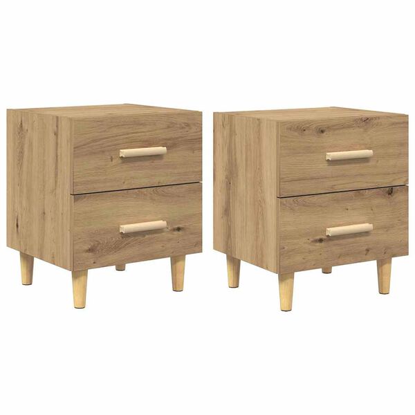 vidaXL Bed Cabinet 2 pcs Artisan Oak 40 x 35 x 47.5cm Engineered Wood