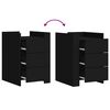vidaXL Bedside Cabinet Black 45x50x65 cm Engineered Wood
