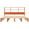 vidaXL Bookcase Bed without Mattress Wax Brown 200x200 cm Solid Wood
