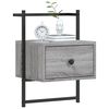 vidaXL Bedside Cabinets Wall-mounted 2 pcs Grey Sonoma 35x30x51 cm Engineered Wood