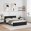 vidaXL Bed Frame with Headboard Black Oak 140 x 190 cm Engineered Wood