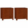 vidaXL Planters with Legs 2 pcs Rusty 40x40x40 cm Corten Steel