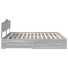 vidaXL Bed Frame with Drawer Grey Sonoma 200 x 200 cm Engineered Wood