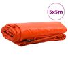 vidaXL Tarpaulin 650g / m&sup2; Orange 5 x 5 m Canvas with PVC Coating